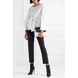 3.1 Phillip Lim front tie cotton poplin shirt